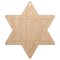 Star of David Jewish Unfinished Craft Wood Holiday Christmas Tree DIY Pre-Drilled Ornament